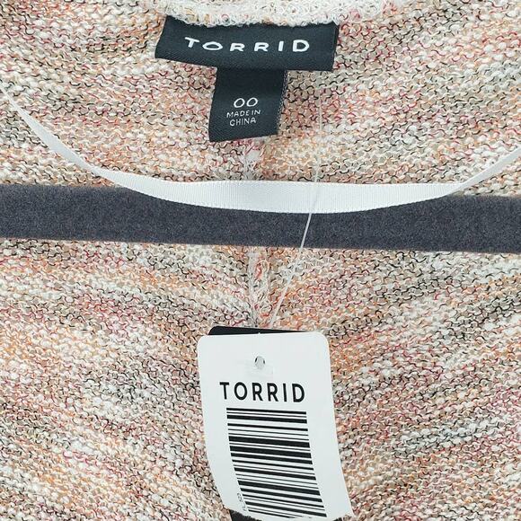 Torrid Coastalcore Faux Wrap Top Pastel Coquette Lightweight Knit NWT Size 10/12 - Picture 4 of 8